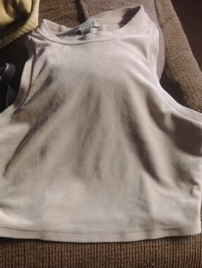 Gianni Bini Cream Crop Tank Top